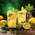 Two glasses of lemon drink