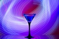 Two glasses of martini coctail in a bar Royalty Free Stock Photo