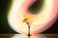 Two glasses of martini coctail in a bar Royalty Free Stock Photo