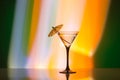 Two glasses of martini coctail in a bar Royalty Free Stock Photo