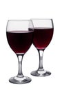 Two glasses of Red Wine Royalty Free Stock Photo