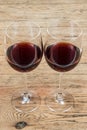 Two glasses with red wine