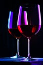 Two glasses of red wine Royalty Free Stock Photo