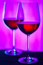 Two glasses of red wine Royalty Free Stock Photo