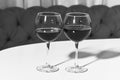 Two glasses of red wine Royalty Free Stock Photo