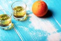 Two glasses of rum and orange Royalty Free Stock Photo