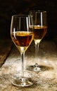 Two glasses of sherry Royalty Free Stock Photo