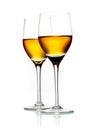 Two glasses of sherry Royalty Free Stock Photo