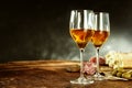 Two glasses of sherry with tasty tapas Royalty Free Stock Photo