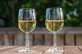 Two glasses with sparkling wine Royalty Free Stock Photo