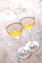 Two glasses of white sherry Royalty Free Stock Photo