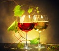 Two glasses of wine Royalty Free Stock Photo