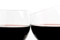 Two glasses of wine make cheers Royalty Free Stock Photo