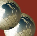 Two Globes Royalty Free Stock Photo