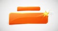 Two glossy orange speech bubbles with a small starburst effect Royalty Free Stock Photo