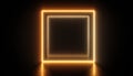Neon Square Gateway - Futuristic Light Corridor Royalty Free Stock Photo
