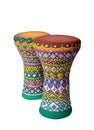 Two goblet drums also chalice drum, tarabuka, darbuka, debuka Royalty Free Stock Photo