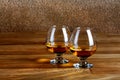 Two goblets of brandy Royalty Free Stock Photo