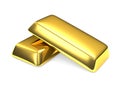Two gold bars Royalty Free Stock Photo
