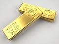 Two gold bars Royalty Free Stock Photo