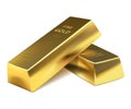 Two gold bars Royalty Free Stock Photo