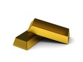 Two gold bullions Royalty Free Stock Photo