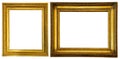 Two gold frames. Royalty Free Stock Photo