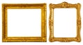 Two gold frames Royalty Free Stock Photo