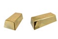 Two gold ingots Royalty Free Stock Photo