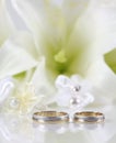 Two gold wedding Royalty Free Stock Photo