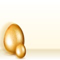 Two golden Easter eggs Royalty Free Stock Photo