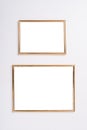 Two golden frames mock-up Royalty Free Stock Photo