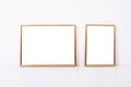 Two golden frames mock-up Royalty Free Stock Photo