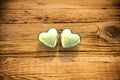 Two golden hearts Royalty Free Stock Photo