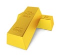 Two golden ingots Royalty Free Stock Photo