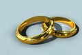 Two golden wedding rings