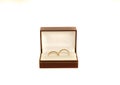 Two golden wedding rings in a box Royalty Free Stock Photo