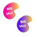 Two Gradient Stickers Not Sale Theme Royalty Free Stock Photo