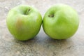 Two Granny Smith Apples Royalty Free Stock Photo