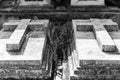 Two Graves with Concrete Cross in The Annual Blessing of Graves at Ratchaburi Province, Thailand Royalty Free Stock Photo