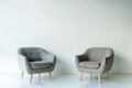 Two gray armchairs Royalty Free Stock Photo