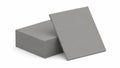 Two gray rectangular blocks positioned at an angle against a plain background Royalty Free Stock Photo