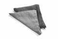 Two gray shade linen napkins made of softened fabric for serving table setup
