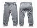 Two Gray Sweatpants Isolated on White Background Front and Back Views Royalty Free Stock Photo