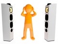Two great loud speakers Royalty Free Stock Photo