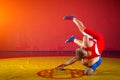 Two greco-roman wrestlers Royalty Free Stock Photo