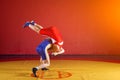 Two greco-roman wrestlers Royalty Free Stock Photo