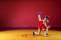 Two greco-roman wrestlers Royalty Free Stock Photo