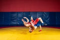 Two greco-roman  wrestlers Royalty Free Stock Photo