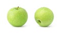 Two Green Apple with water droplets Royalty Free Stock Photo